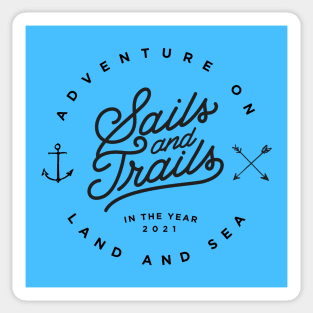 Sails and Trails Black print Sticker